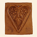 Сердце - Пряник ручной работы, изготовленныйвформе “Чешский Крумлов Оригинал”