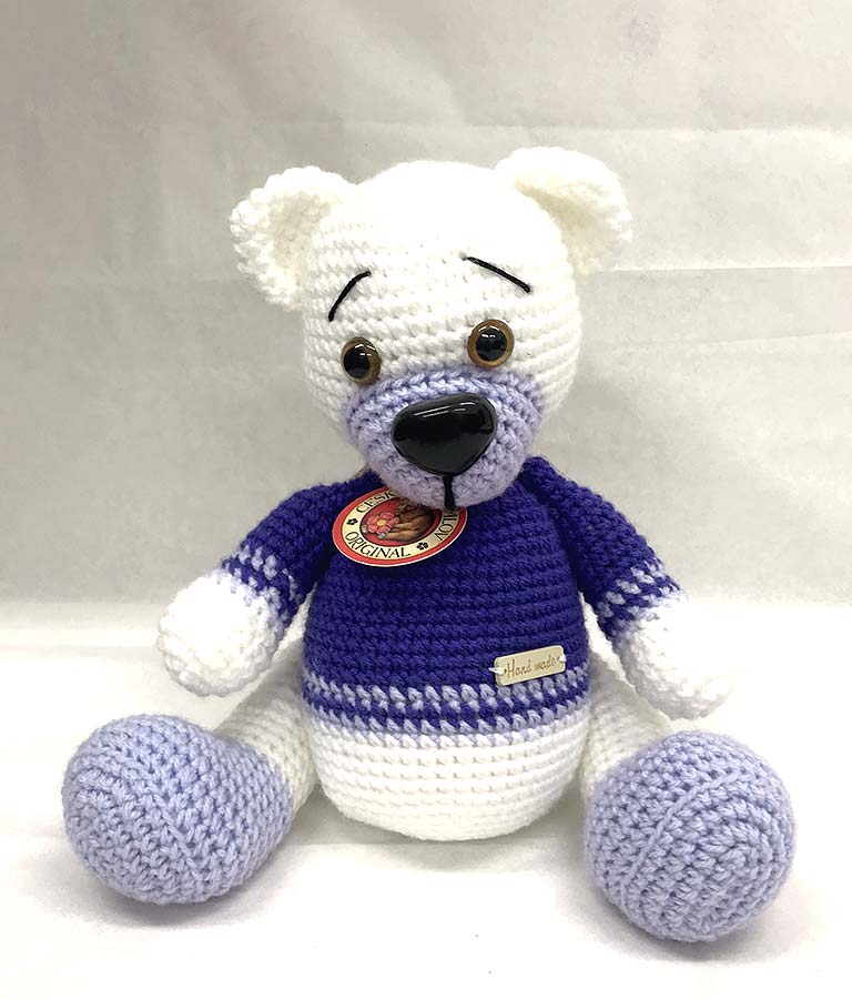 Crocheted bear, Czech Krumlov Original