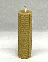 Wax candle narrow middle